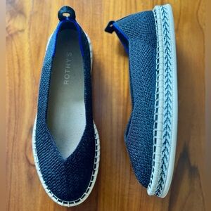 Rothy's The Espadrille Flats with Ankle Straps - Black